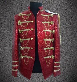 Новый красный qpaulet с кисточками из пайеток и цепочек, блейзер, верхняя одежда для певца, танцевальный костюм DJ ds, костюм для выступлений
