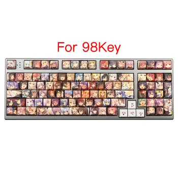 Образец дизайна Японского Аниме цветные Колпачки Для ключей Cherry Mx Switch Механическая клавиатура XDA Профиль Сублимационный PBT Плоский Колпачок Для ключей K70