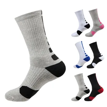 Однотонные велосипедные носки, высококачественные компрессионные носки для мужчин и женщин, спортивные футбольные баскетбольные носки