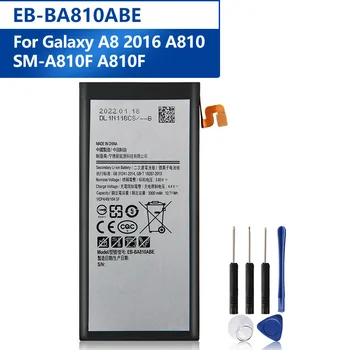 Оригинальная Сменная Батарея телефона EB-BA810ABE Для Samsung Galaxy A8 2016 SM-A810F A810F A810 Батарея 3300 мАч