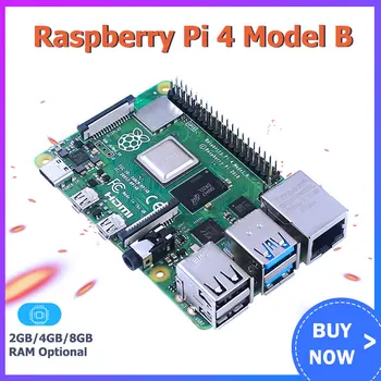Оригинальный Raspberry Pi 4 Модель B 4b 8 ГБ/4 ГБ/2 ГБ оперативной памяти BCM2711 Четырехъядерный процессор Cortex-A72 с поддержкой ARM WIFI Bluetooth 5,0