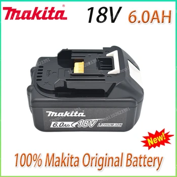 Оригинальный Аккумулятор для электроинструментов Makita 18V 5.0Ah 6.0Ah со светодиодной литий-ионной заменой LXT BL1860B BL1860 BL1850