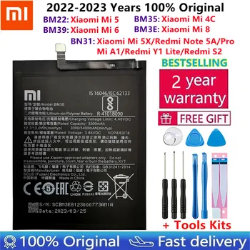 Оригинальный Аккумулятор телефона Xiaomi BM22 Для Xiaomi MI 5 5X Mi 4C Mi 6 Mi 8 Для Redmi Note 5A 5A Pro BM35 BM39 BN31 BM3E Батареи