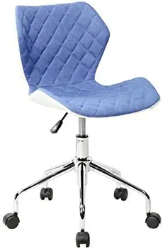 Офисное рабочее кресло с регулируемой высотой, синее