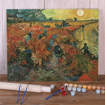 Пейзаж Ван Гога DIY Paint By Numbers Полный Комплект Масляных Красок 40*50 Холст Для Рисования Картины Для Взрослых Оптом Искусство