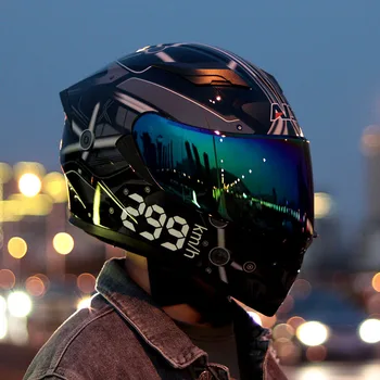 Полнолицевой шлем Casco Moto Capacete Мотоциклетный шлем Гоночный kask Casque Moto Полнолицевой шлем для скоростного спуска в горошек, одобренный для мотокросса