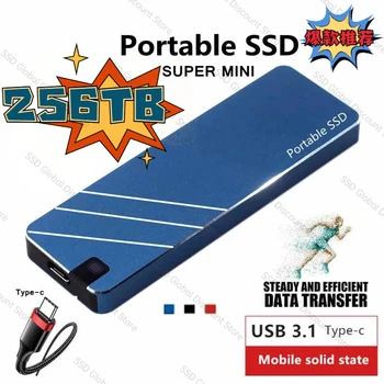 Портативный твердотельный накопитель SSD 500 ГБ 2 ТБ 8 ТБ Внешний жесткий диск USB 3,1 16 ТБ Мобильные жесткие диски для ноутбуков ps4