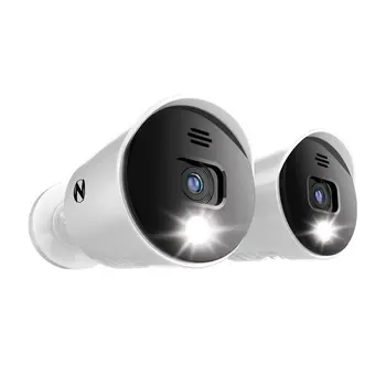 Проводные Точечные камеры видеонаблюдения 4K Ultra HD, С поддержкой звука, Для помещений и улицы, Ночное видение, Белый, 2 упаковки, Добавить в комплект