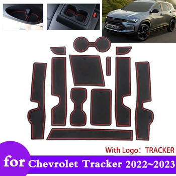 Противоскользящий резиновый коврик с пазом для чашек для Chevrolet Tracker 2022 2023, подставки для ворот, Наклейки для укладки автомобилей, Аксессуары, гаджет
