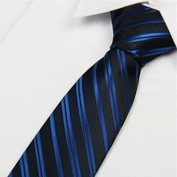роскошный брендовый галстук в узкую полоску мужской 8 см corbatas estrechas, свадебный шелковый галстук gravata, тонкий жаккардовый галстук, деловой галстук
