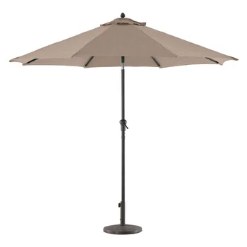 Рыночный зонт - Открытый внутренний дворик - Палубный зонт - Зонт для бассейна - Алюминиевая рукоятка с наклоном - Олефиновый - 9 круглых оттенков