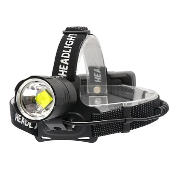 Светодиодный налобный фонарь, телескопический Zoommicro, USB-зарядка, дисплей мощности, поддержка выходного люмена, фонарик, лампа для рыбалки на открытом воздухе