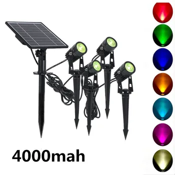 Светодиодный Солнечный светильник IP65 Водонепроницаемый, Освещение солнечной дорожки, Наружные Солнечные фонари, Садовая лампа, Прожектор, Ландшафтная лампа, Газон