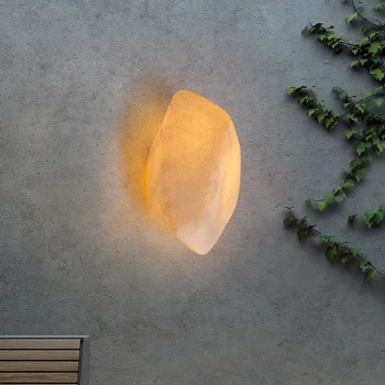 Светодиодный Уличный настенный светильник с имитацией камня, Современный Водонепроницаемый IP65, вилла, Крыльцо, сад, настенный светильник, патио, наружная стена, настенные бра