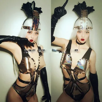 Сексуальный костюм Diablo Laser Party Show, GoGo Bar, танцевальная команда Ds, космический костюм будущего