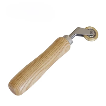 Силиконовый ручной валик, термостойкий швейный ручной Прижимной валик, инструмент для сварки крыши С нескользящей деревянной ручкой