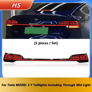 Сквозной задний фонарь В Сборе Для Дооснащения автомобиля Tesla Model 3 Дооснащение Рулевым управлением с проточной водой
