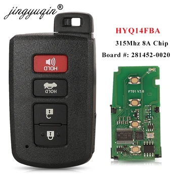 смарт-ключ jingyuqin 8A для Toyota Corolla Camry Avalon 2001 2002 2003 - 2006 FCCID: HYQ14FBA G-281452-0020, P/ N: 89904-06140
