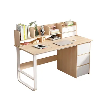 Современный компьютерный стол в стиле минимализма, Бытовой рабочий стол с противоскользящими ковриками для ног, доска для спальни, гостиной, учебного офиса