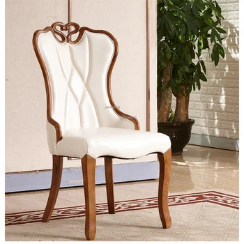 Современный Модный Обеденный стул Из Усовершенствованной Кожи Для Отдыха, Европейский Стиль, Минималистский Комфорт, Мебель для столовой с высокой спинкой