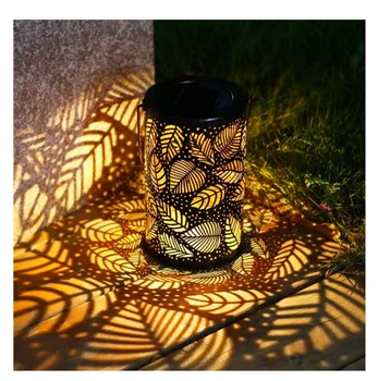 солнечные Наружные фонари Декоративные фонари Винтажный Подвесной фонарь Металлический Подсвечник для садовой лампы