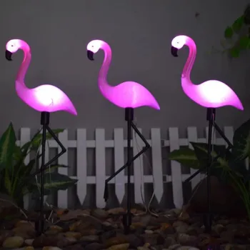 Солнечный Фонарь Flamingo Stake Light на солнечной энергии, Дорожные фонари, Водонепроницаемый Наружный Солнечный светильник, Газон, дворовая лампа для сада и патио