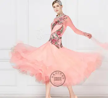 стандартное бальное платье розовое конкурсное бальное платье на заказ женские бальные платья