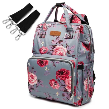 Сумка для мамы с цветочным узором, многофункциональная сумка через плечо большой емкости, горячая двойная сумка через плечо с USB-портом для зарядки, сумка