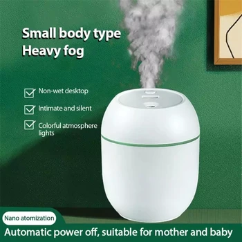 Увлажнитель воздуха USB Портативный мини ультразвуковой диффузор ароматических эфирных масел Air Freash для дома, автомобиля, Фоггер, туманообразователь со светодиодной лампой