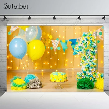 Фон для дня рождения, Детские деревянные напольные воздушные шары, Украшение для вечеринки в честь дня рождения, Баннер, зона для фотосъемки, студийный реквизит