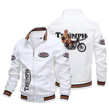 Хит продаж, тонкий мужской кардиган на молнии, куртка с логотипом мотоцикла, мужская короткая куртка, повседневное модное пальто с логотипом для горного велосипеда Charge C