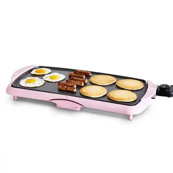 Электрическая сковородка Healthy с антипригарным покрытием XL, розовая